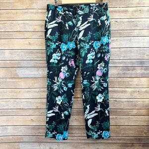 Banana Republic Avery Ankle Pants Women’s Size 6 Tropical Floral Mid-Rise NWT